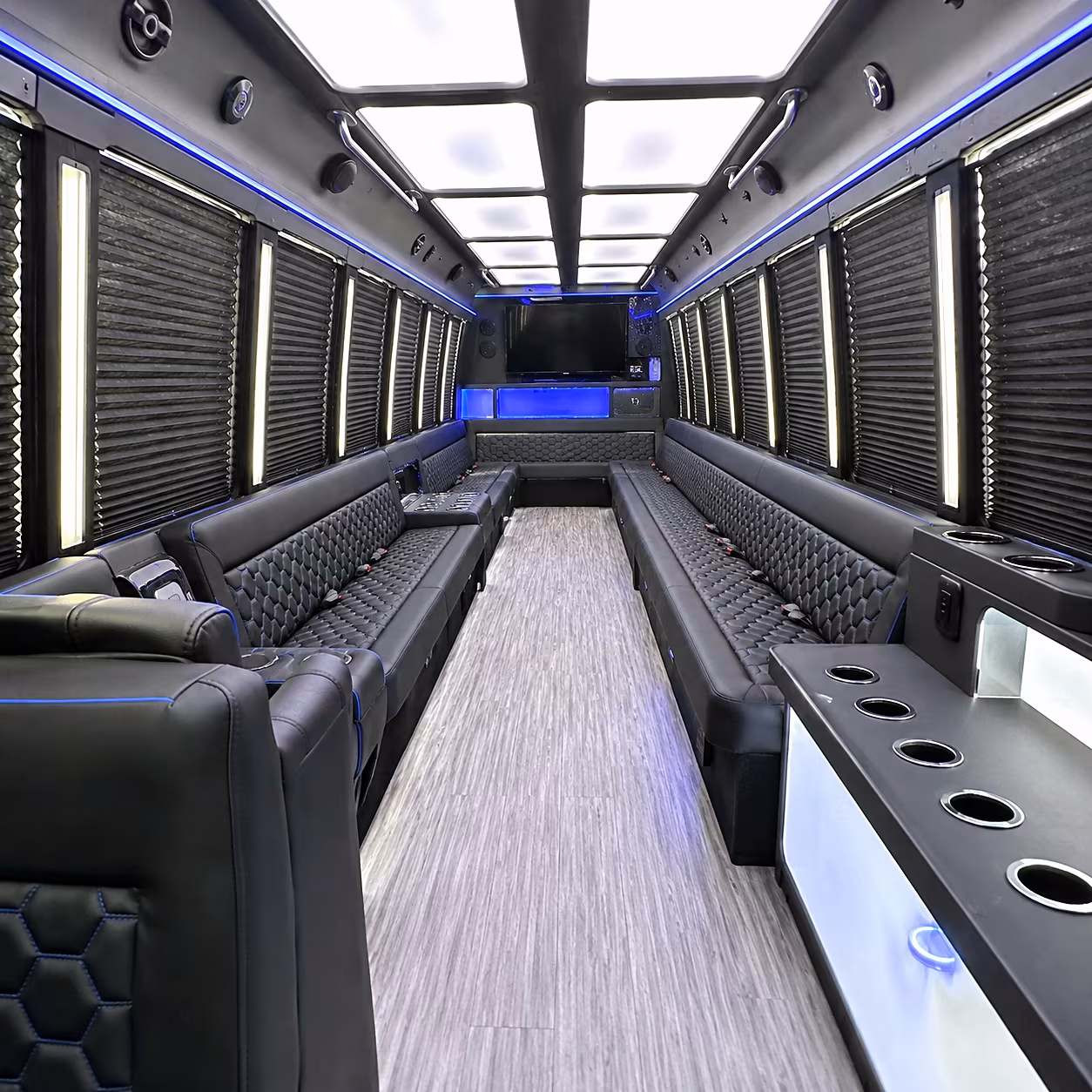 Boise Bachelor & Bachelorette Transportation party bus interior