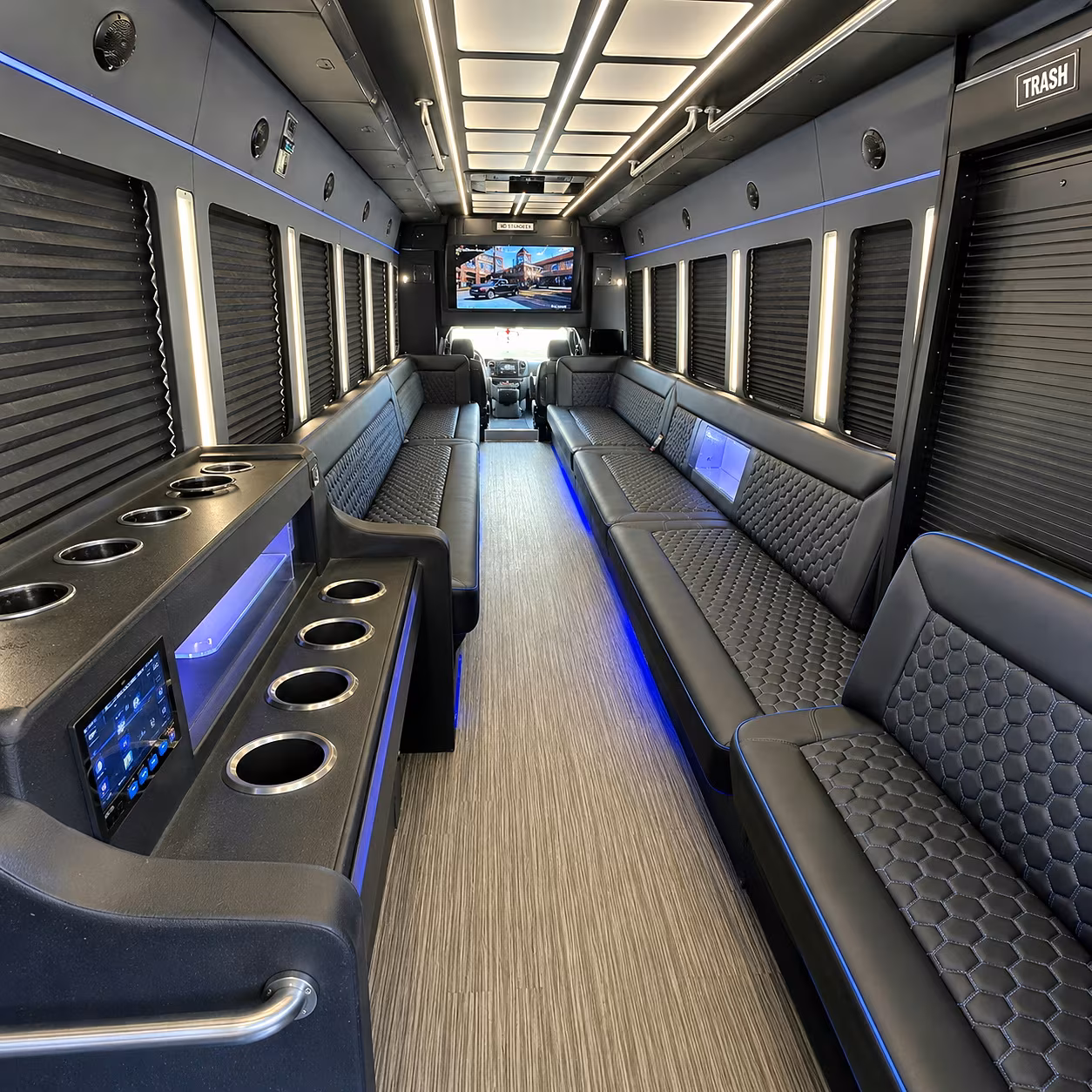 Boise Concert & Music Festival Transportation party bus interior