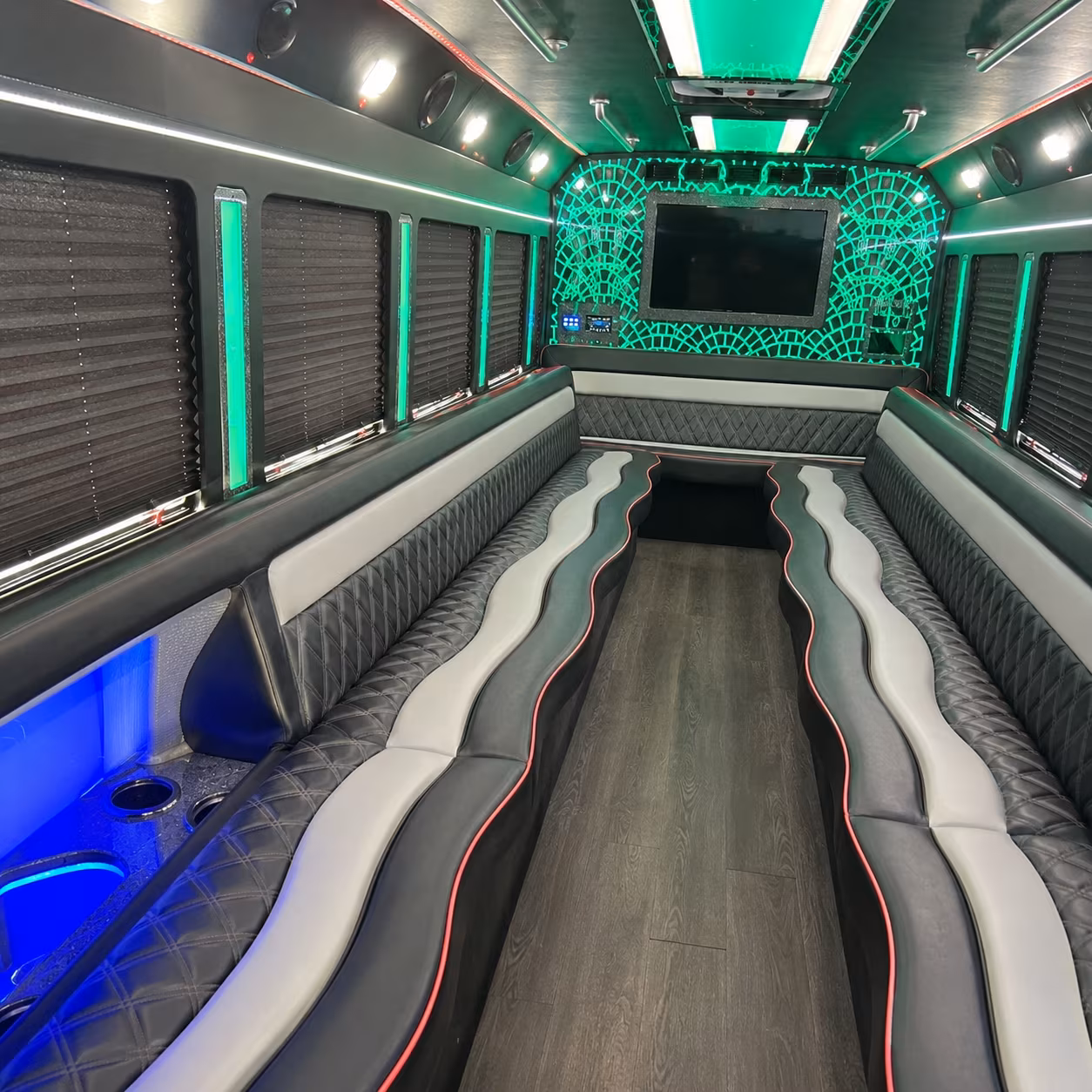 Boise Private Event Transportation party bus interior