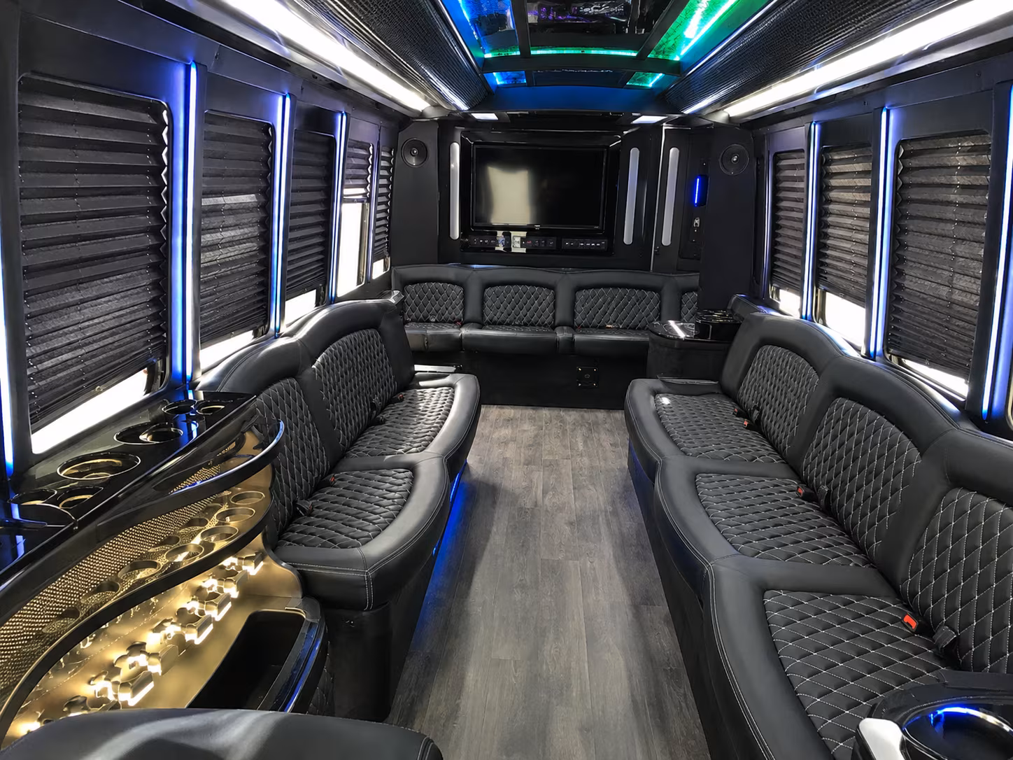 Boise Prom & Homecoming Transportation party bus interior