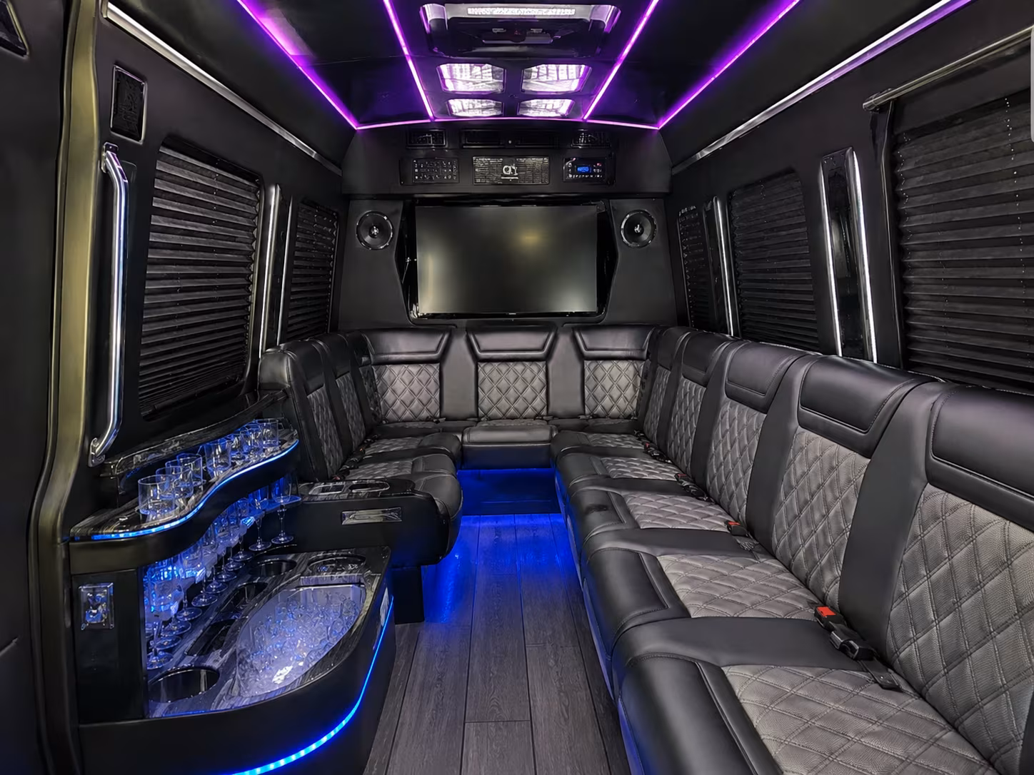 Boise School Event Transportation party bus exterior